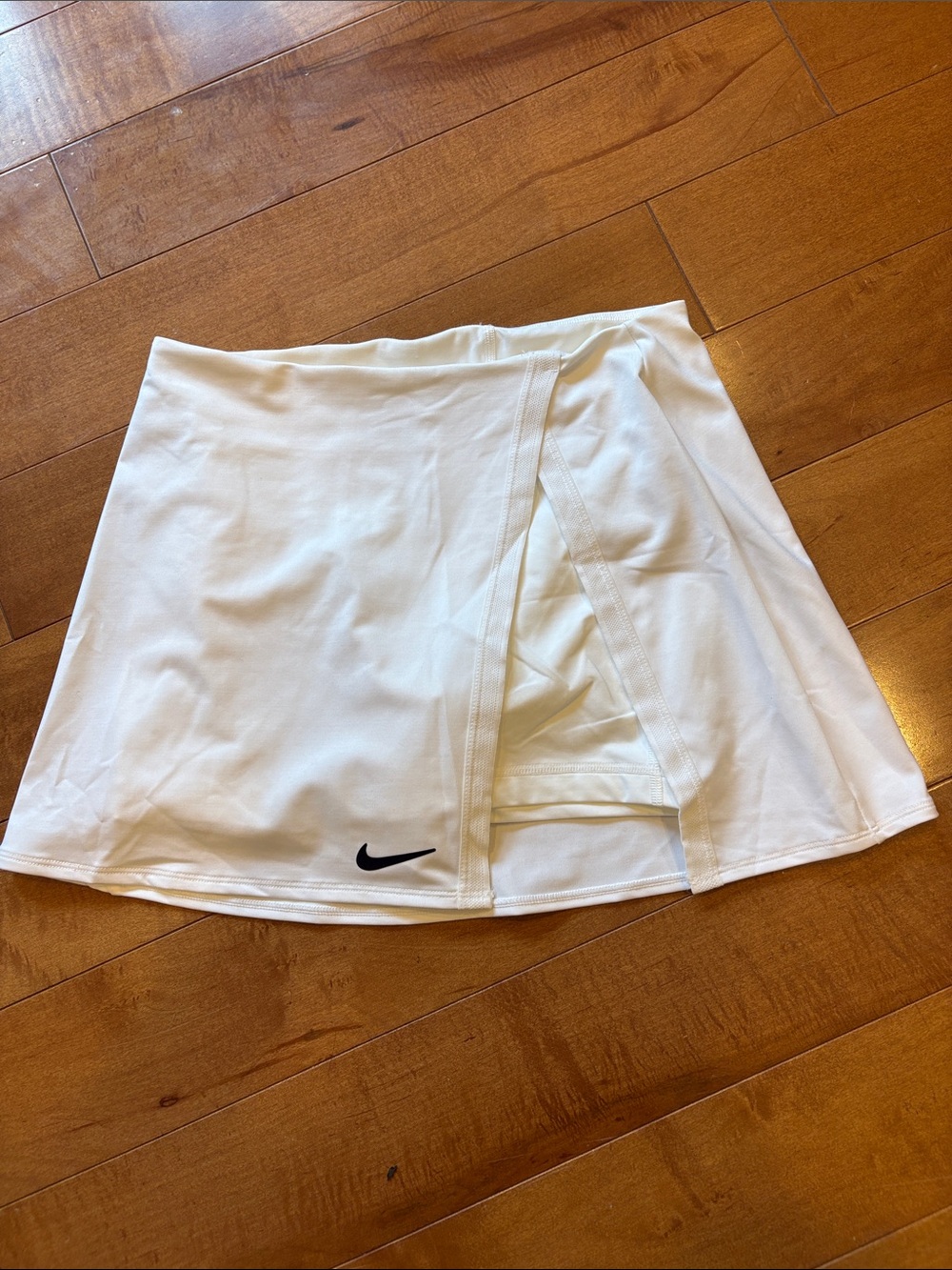 Nike White Tennis Skort with Black Swoosh